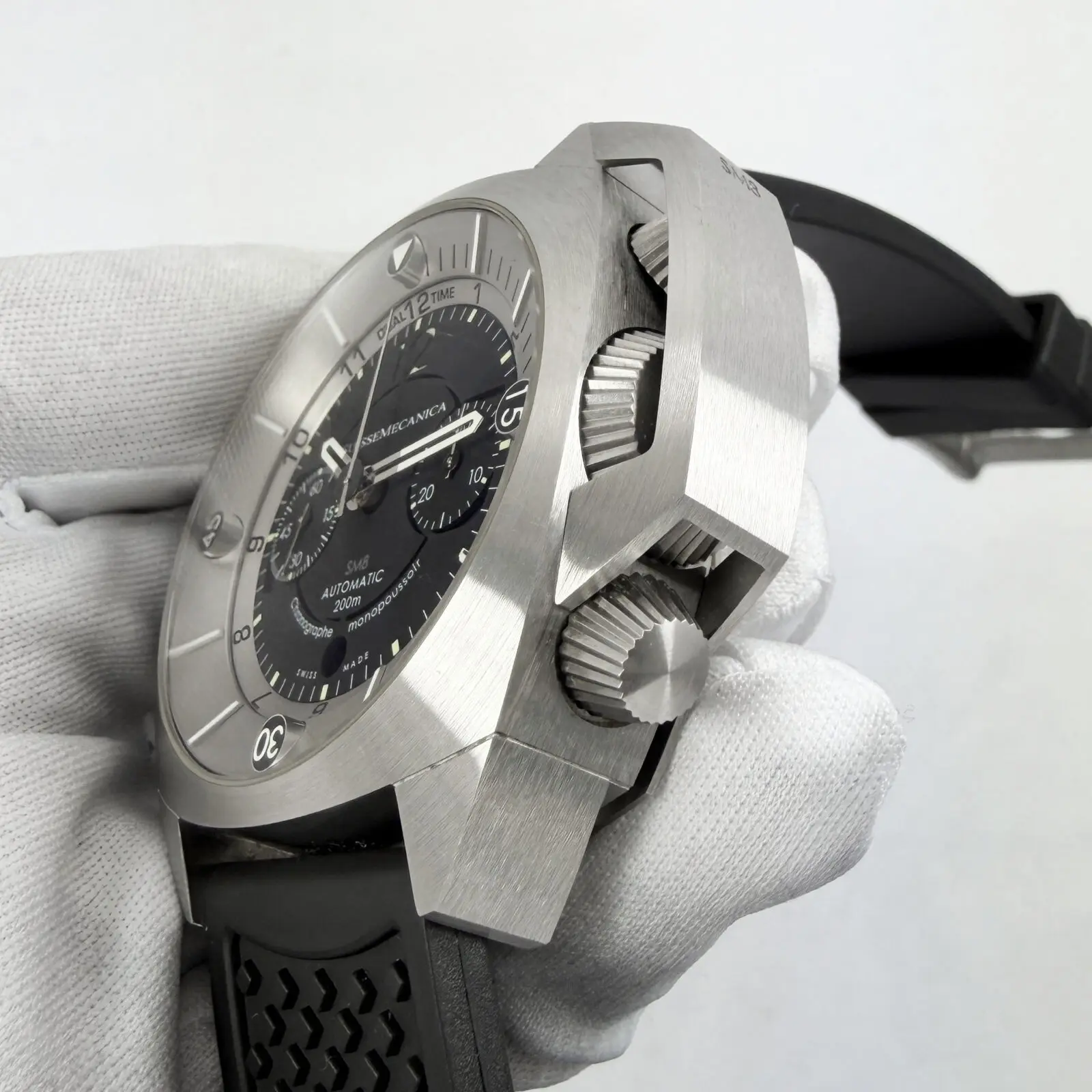 SM8 Chronograph Black Dial Steel